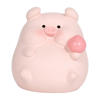 Mini desktop dekor Pig You Happy Duck — crtani skulptura od smole, IP licencija