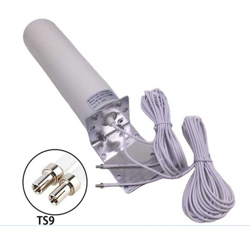 4G omnidirekcijas ārējā trubiņas antena ar SMA/TS9/CRC9 interfeisiem maršrutētājiem un tīkla kartēm