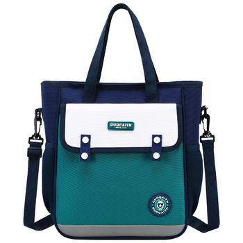 Geantă de școală din nylon pentru elevi de școală primară — unisex, ușoară, respirabilă, reduce încărcarea, căptușeală din poliester, stil modern