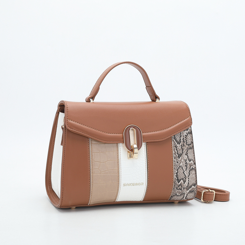 Geantă crossbody din PU • formă orizontal pătrată • închidere cu lacăt (interior: buzunare: buzunar ascuns cu fermoar, buzunar pentru telefon, buzunar pentru ID, buzunar laminat cu fermoar, buzunar pentru cameră • toamna 2025)