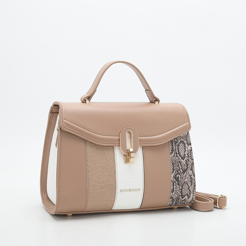 Geantă crossbody din PU • formă orizontal pătrată • închidere cu lacăt (interior: buzunare: buzunar ascuns cu fermoar, buzunar pentru telefon, buzunar pentru ID, buzunar laminat cu fermoar, buzunar pentru cameră • toamna 2025)