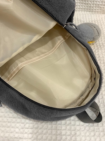 Σχολικό σακίδιο με φιγούρα πιγκουίνου από βελούδινο ύφασμα, ζωικό μοτίβο, αναπνεύσιμο σχέδιο, επένδυση πολυεστέρα, για μαθητές Γυμνασίου και άνω