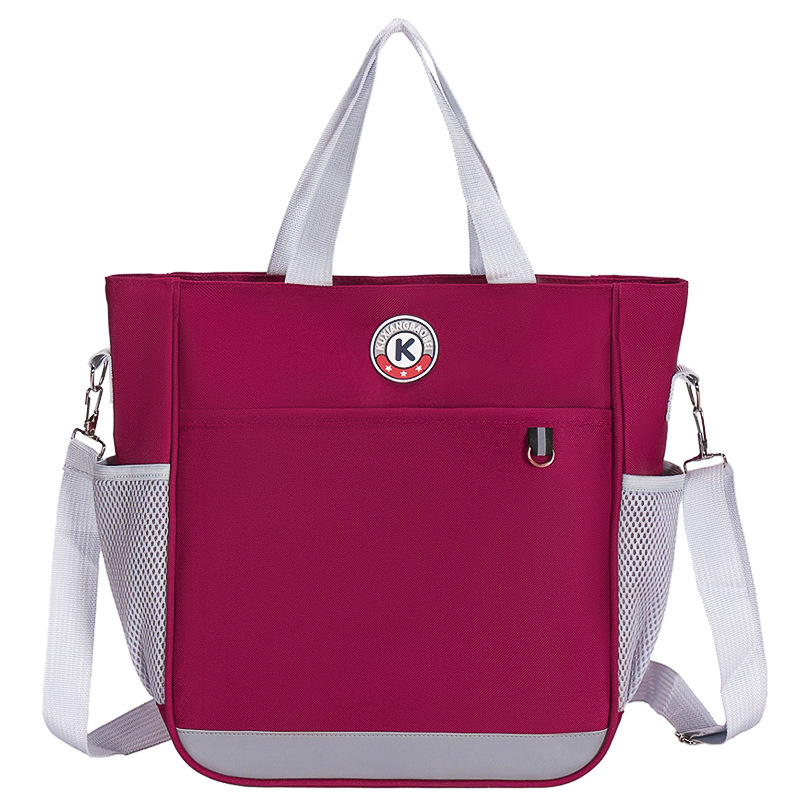 Torba za dopunske nastave, velika kapaciteta, Oxford tkanina, crossbody torba za učenike osnovne i srednje škole, s tiskanim logom i reflektivnom sigurnošću noću