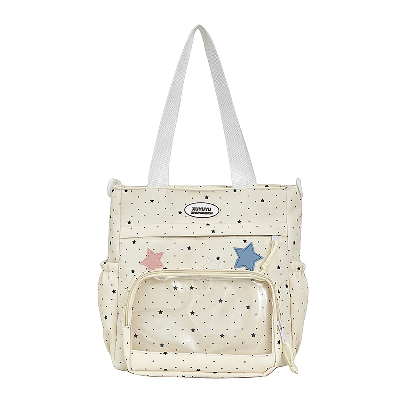 Neilona plecu soma skolēniem, viļņveidīgā punktu raksts, viegla, ar neilona oderi, piemērota pamatskolai