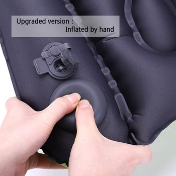 Gaisa ceļojumu spilvens - Materiāls: 50D poliestera šķiedra + TPU pārklājums; Modelis: MXZ-035; Stils: trapecveida, vienkāršs un pārnēsājams; Svars: 135 g; OEM: pielāgojams