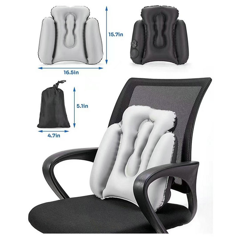 Gaisa ceļojumu spilvens - Materiāls: 50D poliestera šķiedra + TPU pārklājums; Modelis: MXZ-035; Stils: trapecveida, vienkāršs un pārnēsājams; Svars: 135 g; OEM: pielāgojams