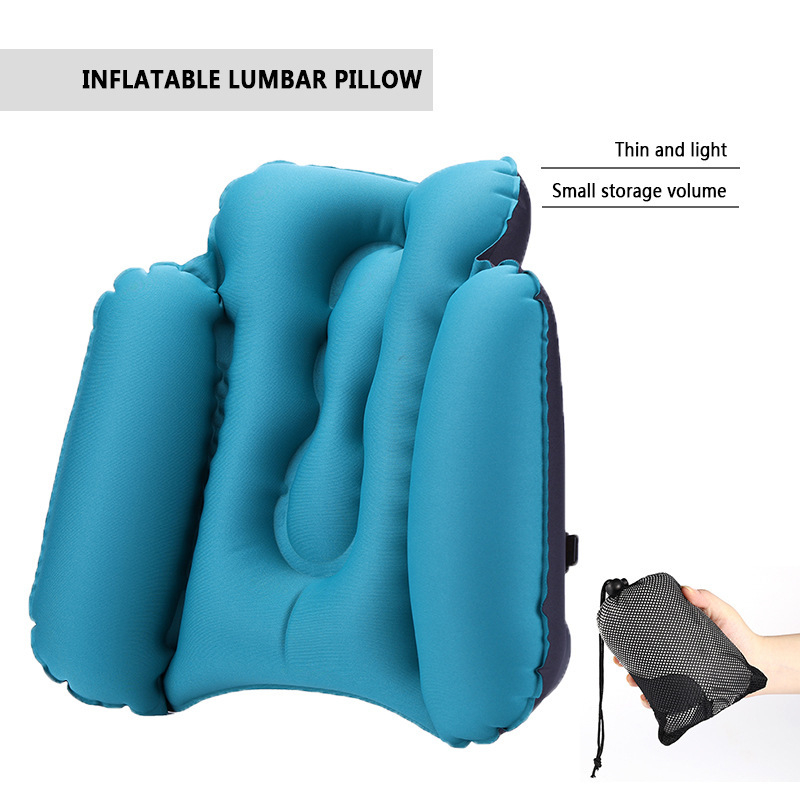 Gaisa ceļojumu spilvens - Materiāls: 50D poliestera šķiedra + TPU pārklājums; Modelis: MXZ-035; Stils: trapecveida, vienkāršs un pārnēsājams; Svars: 135 g; OEM: pielāgojams