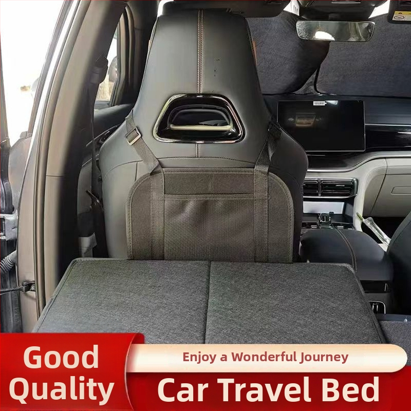 Skladaný kempingový matrac do auta s predĺžením zadného matraca — univerzálne uchytenie, flocking materiál, bez nafukovania, maximálna nosnosť 11 kg