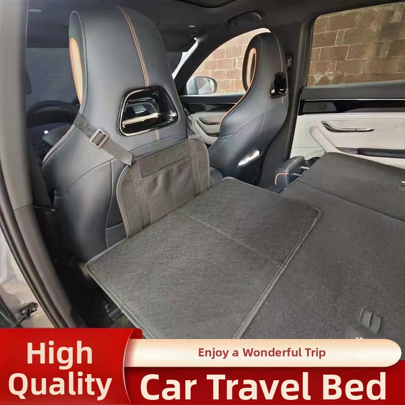 Skladaný kempingový matrac do auta s predĺžením zadného matraca — univerzálne uchytenie, flocking materiál, bez nafukovania, maximálna nosnosť 11 kg
