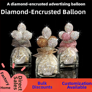 Auto iekšējā dekora priekšmets ar atzīšanās balonu un dimanta parfuma pudeli, mūsdienīgs stils, Materiāls: krāsains glazējums, pielāgojama, aromterapija, zīmols YUDIE