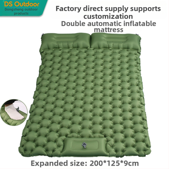 Dvigubas lauko pripučiamas čiužinys kempingui – kojų pompa, nailono TPU paviršius, maksimali apkrova 300 kg, svoris 1.52 kg