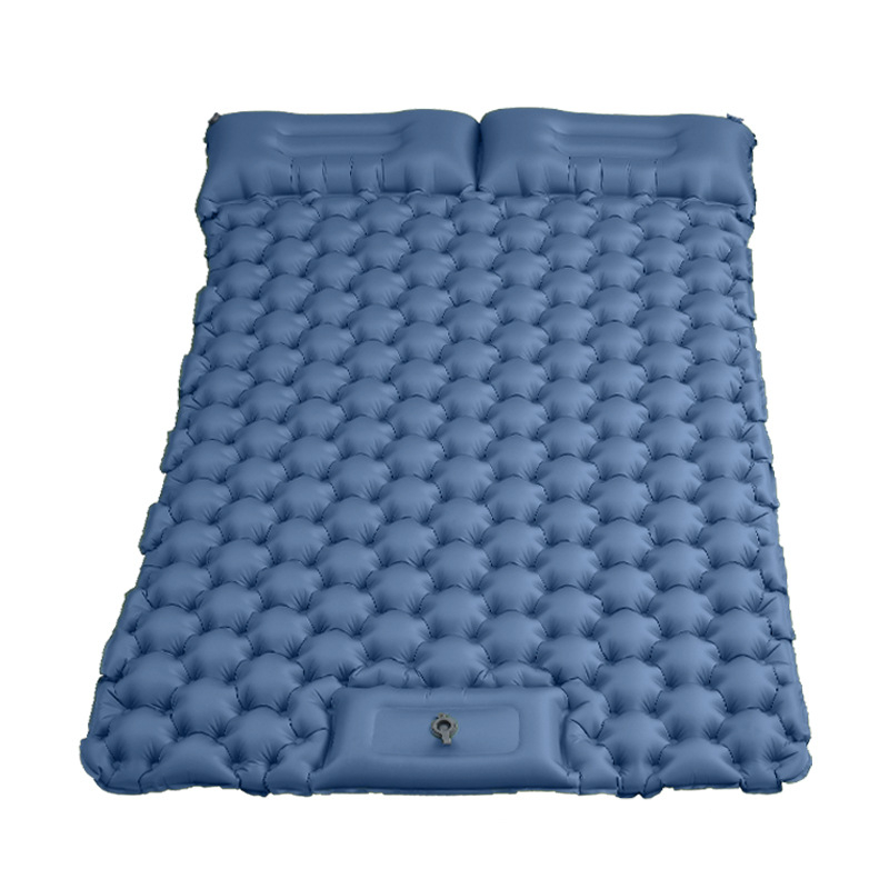 Dvigubas lauko pripučiamas čiužinys kempingui – kojų pompa, nailono TPU paviršius, maksimali apkrova 300 kg, svoris 1.52 kg