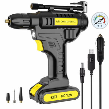 Bežični auto napuhivač guma s litijskom baterijom, 12V, 120W, 35 L/min, digitalni zaslon