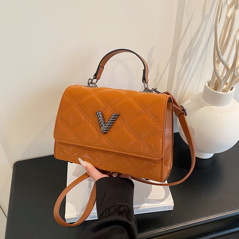 PU ženska torba, gradski minimalistički stil, vodoravni kvadratni oblik, zatvaranje s poklopcem, podstava od poliestera.