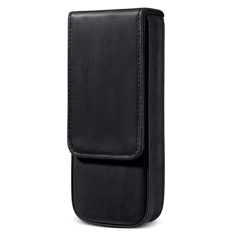 Set od tri kožne torbice za pisanje s magnetskim ladicama, od prave kože (prvi sloj teleće kože), podstava od kože, za školu, unisex