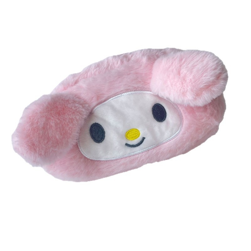 Velúr tolltartó aranyos rajzfilm mintával, koreai stílus