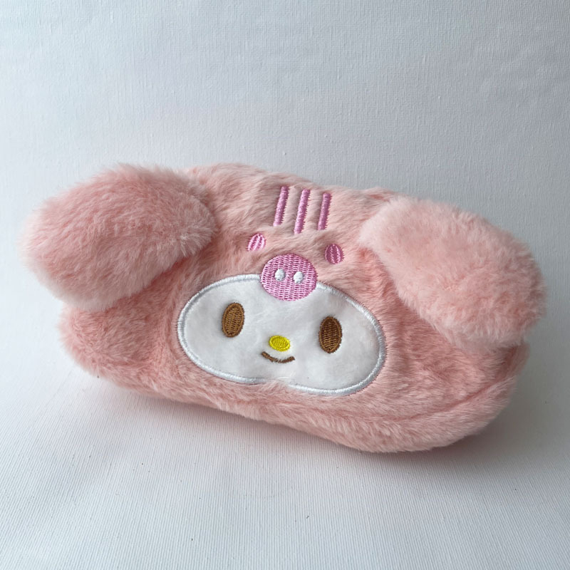 Velúr tolltartó aranyos rajzfilm mintával, koreai stílus