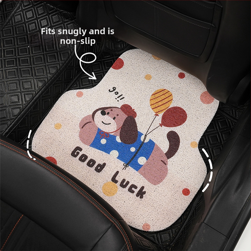 Auto põranda matt Silk-Circle materjaliga, Yu Cen kaubamärk, universaalne sobivus, kohandatav logotüübi trükk