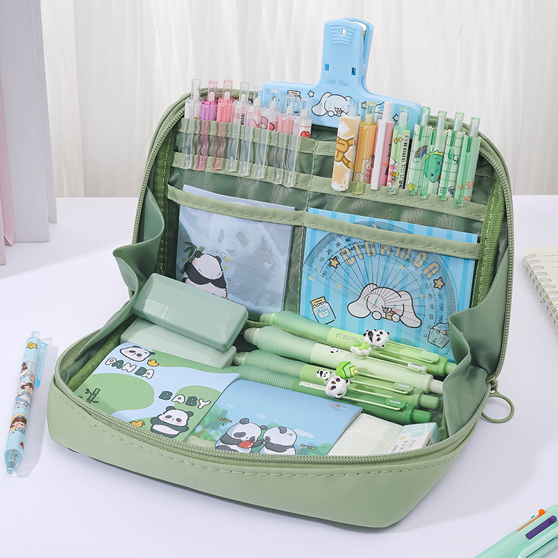 Xinze θήκη μολυβιών από πολυεστέρα, 12 διαμερίσματα, μεγάλη χωρητικότητα, σε κορεατικό στυλ