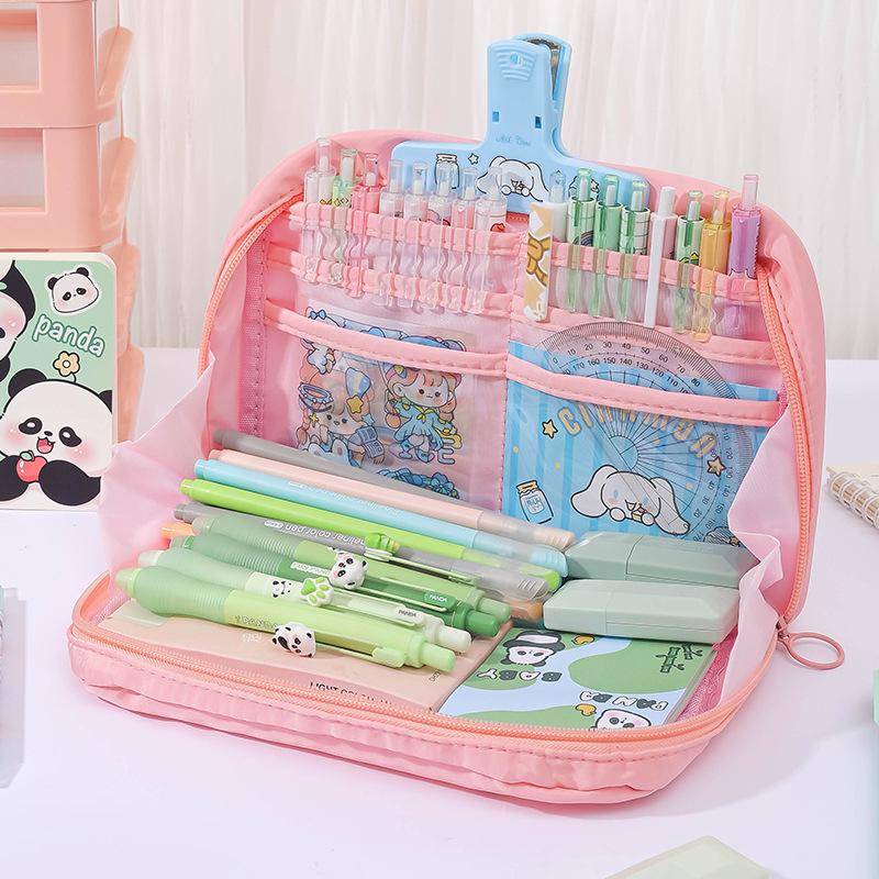 Xinze θήκη μολυβιών από πολυεστέρα, 12 διαμερίσματα, μεγάλη χωρητικότητα, σε κορεατικό στυλ