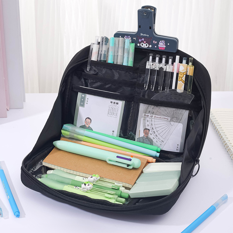 Xinze θήκη μολυβιών από πολυεστέρα, 12 διαμερίσματα, μεγάλη χωρητικότητα, σε κορεατικό στυλ