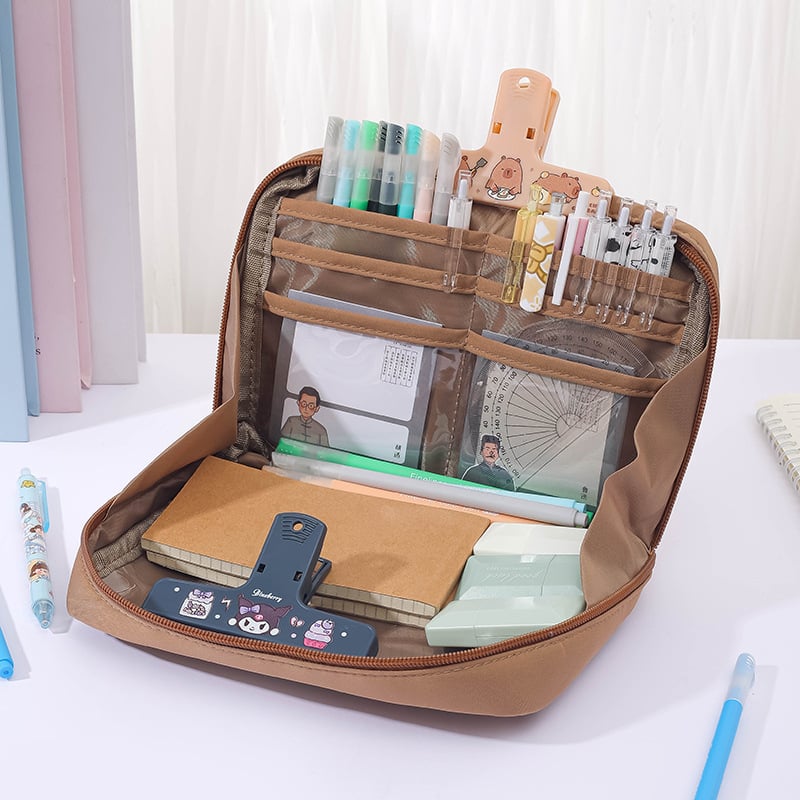 Xinze θήκη μολυβιών από πολυεστέρα, 12 διαμερίσματα, μεγάλη χωρητικότητα, σε κορεατικό στυλ