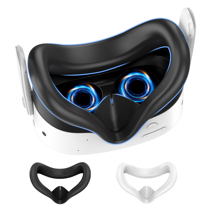 Silikonska zaštita maske za Meta Quest 3 S – otporna na znoj, za pranje, otporna na prašinu, protiv zaprljanja, kompatibilna s Meta Quest 3 all-in-one