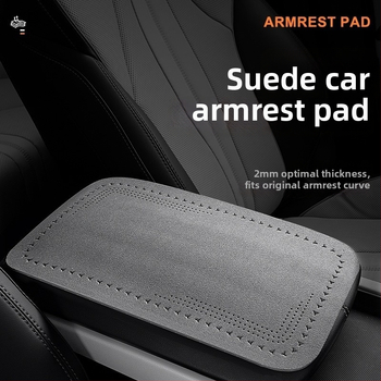 Automašīnas centrālā rokas balsta vāciņš — velūra āda, universāla saderība, visām sezonām