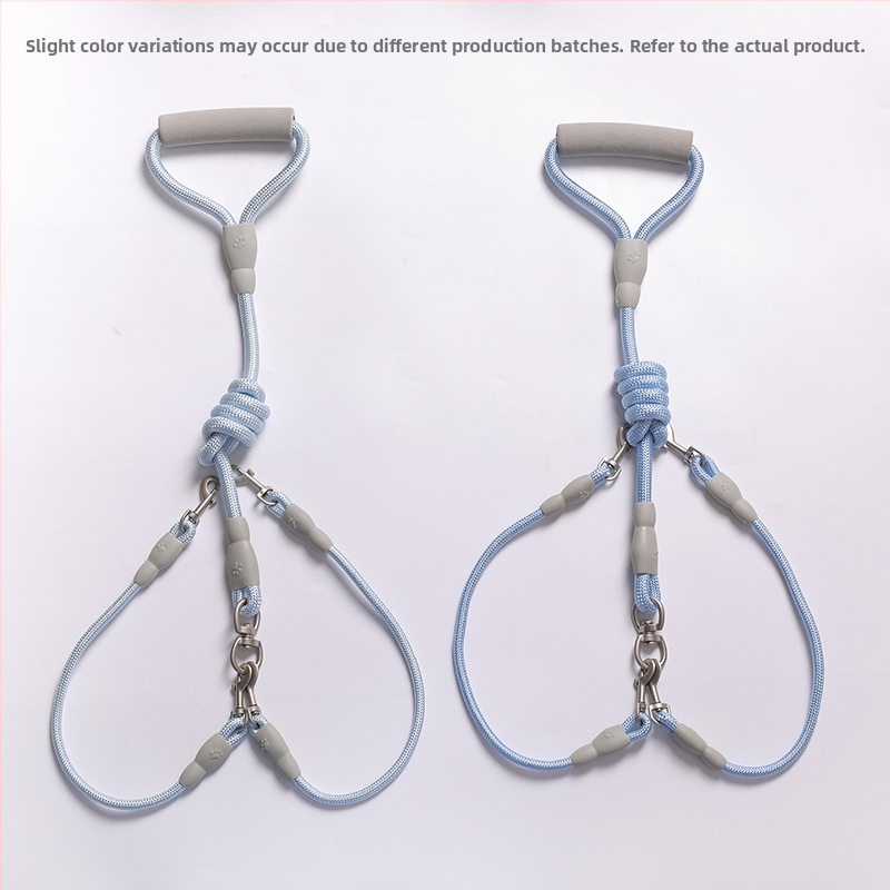 SAIMENG nylonové dvojité vodítko pre psy, pevná dĺžka, pre dve psy
