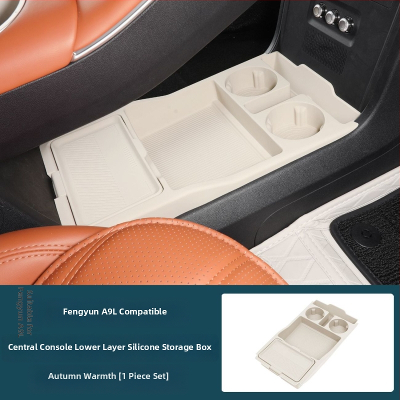 Silikónová protišmyková vložka pre dolný skladovací priestor stredovej konzoly, vodovzdorná, kompatibilná s Fengyun A9L