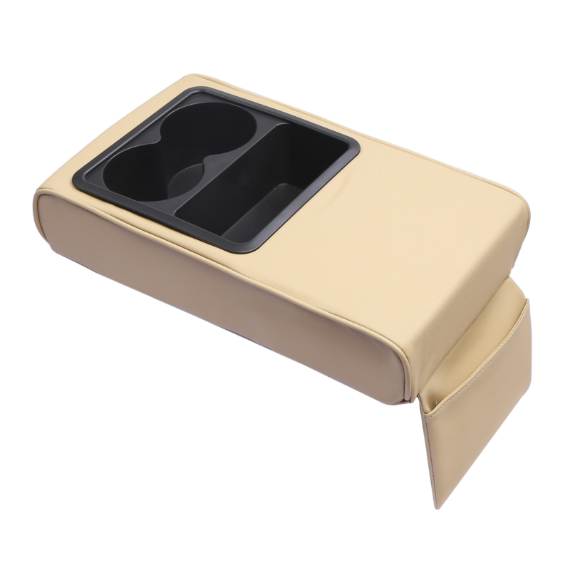 PU kožené auto lakťová opierka s vyvýšenou podložkou, držiak na pohár a úložný priestor, univerzálna kompatibilita, značka sumu, možnosť prispôsobenia