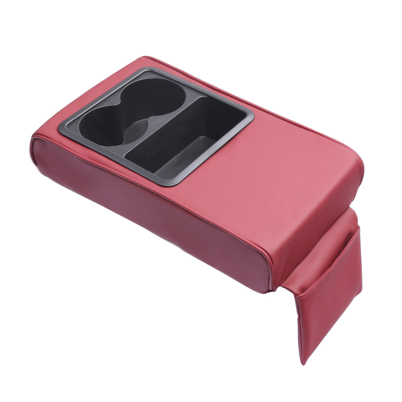PU kožené auto lakťová opierka s vyvýšenou podložkou, držiak na pohár a úložný priestor, univerzálna kompatibilita, značka sumu, možnosť prispôsobenia