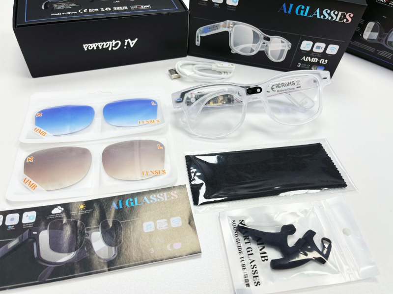 AI pametne naočale Aimb-g3 – nosive na glavi, baterija 290 mAh, bežični domet 5–10 m, način rada: dodirni + gumb