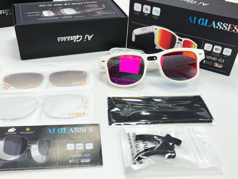 AI pametne naočale Aimb-g3 – nosive na glavi, baterija 290 mAh, bežični domet 5–10 m, način rada: dodirni + gumb