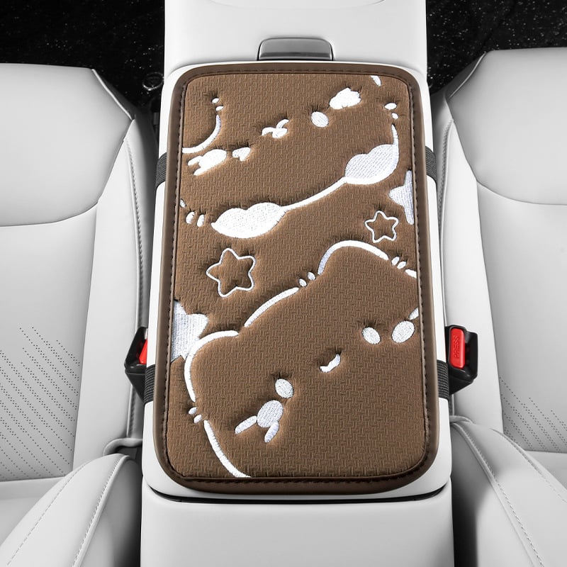 Jastučnica za naslon ruke automobila s mačjom izšivkom, univerzalna za sve sezone, središnji naslon, prilagodljiva Jun Zichen