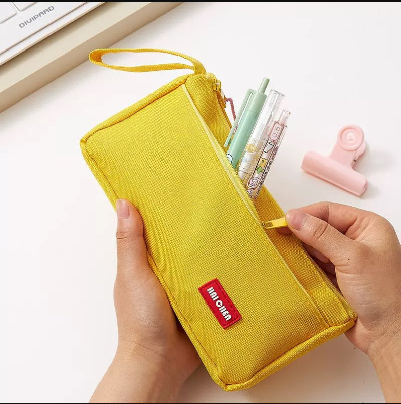 Torbica za olovke za djevojčice - materijal s cvjetnim svilenim uzorkom, univerzalni stil, pohrana školskog pribora