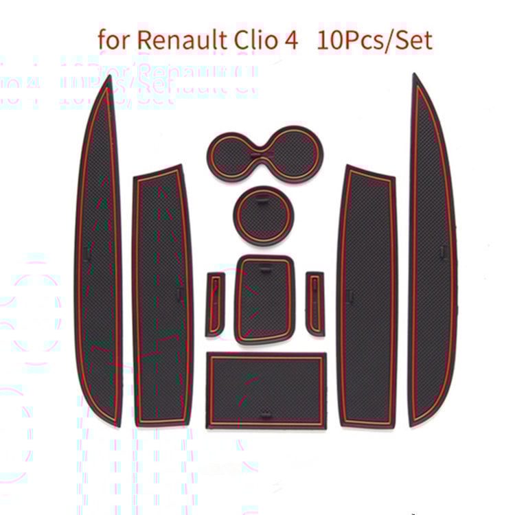 Unutarnja podloga za Renault Clio 4 s držačem čaše i prostorom za naslon na ruku, PVC, prilagodba dostupna, bez logotipa