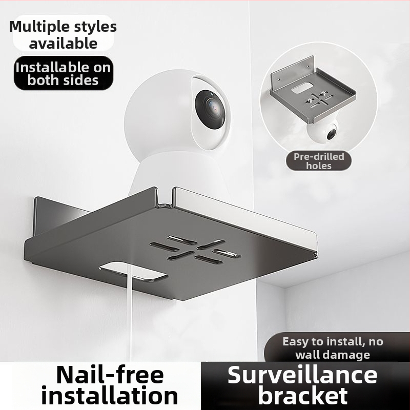 Стенно монтирана полица за камера и рутер топ-бокс с PTZ държач — за вътрешно и външно използване; монтаж: стена; материал: Q235 стомана