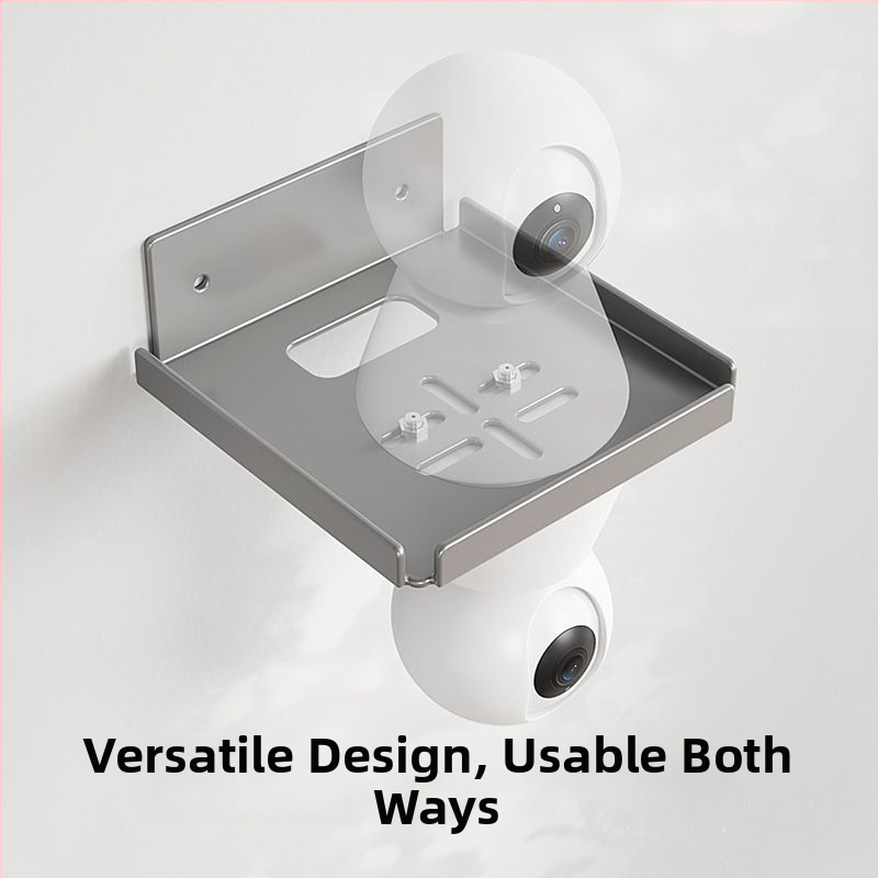 Sienas plaukts kamerai un maršrutētāja augšējai kastītei ar PTZ stiprinājumu — iekštelpu un āra lietošanai; materiāls: Q235 tērauds; uzstādīšana: sienas stiprinājums