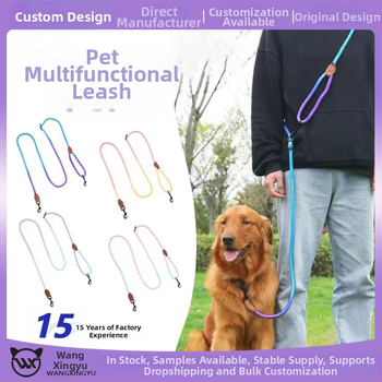 Bez rúk – popruh pre domáce zvieratá, cross-body, reflexný nylon, dizajn One-for-Two pre psy a mačky