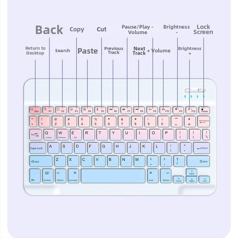 Bežična Bluetooth tipkovnica za mobitele i tablete, model kb030, univerzalna kompatibilnost, ispis logotipa po narudžbi i prilagođavanje prema nacrtima, u paketu klavišnica i kabel za punjenje, uz tri garancije.