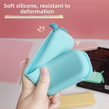 Θήκη μολυβιών από σιλικόνη, στυλ μακαρόν, για μαθητές δημοτικού, unisex, Μάρκα: Glera