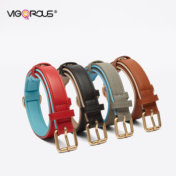 Ovratnik za psa - Yusheng - Koža prvog sloja goveđe kože - Dvostruka kopča - Ležerni stil