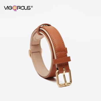 Ovratnik za psa - Yusheng - Koža prvog sloja goveđe kože - Dvostruka kopča - Ležerni stil