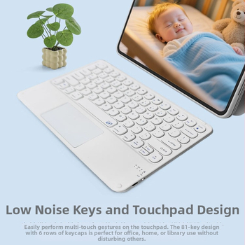 Bluetooth tipkovnica za laptop i tablet, 12,9 inča, ultra-tanka, bežična, prenosna, u stilu light punk