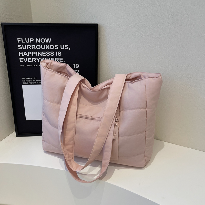 Elaine γυναικεία τσάντα tote, ύφασμα, οριζόντια τετράγωνη μορφή, φερμουάρ κλεισίματος, εσωτερική τσέπη με φερμουάρ