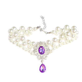 Háziállatok számára hercegnő-stílusú nyaklánc — állítható, monokróm műanyag ékszer kutyáknak és macskáknak