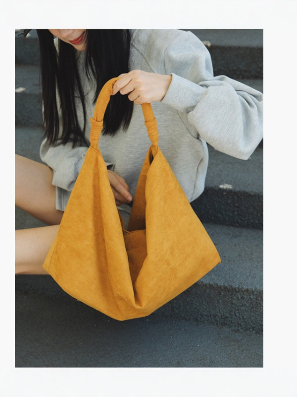 Japanskog stila, jednostavna tote torba od platna i velura za žene, retro s velikim kapacitetom, školska torba
