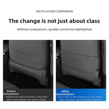 Zeekr 7X Задна седалка Анти-удар Подложка, PU кожа, Пълнеж от пяна, За всички сезони, Защита от надраскване, Едноцветен модел