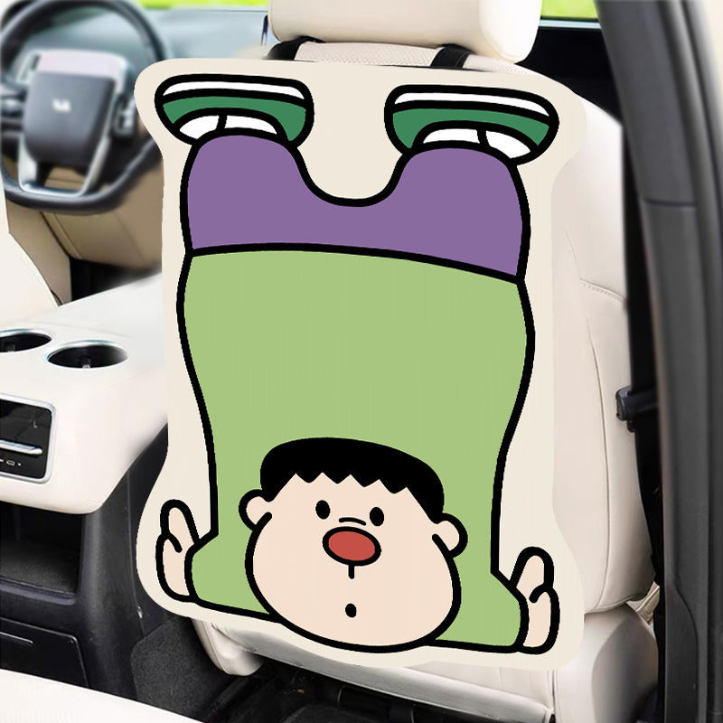 Автомобилен предпазен панел за задно седло, карикатурен стил – подходящ за всички сезони, кожа, пълнеж от синтетични влакна, марка Hot Banana